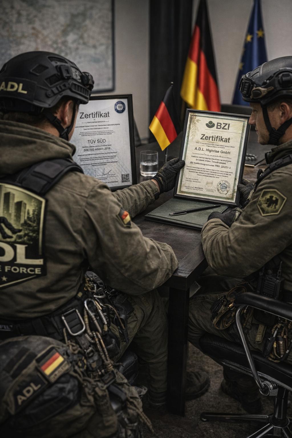 Sicherheitsausrüstung und Zertifizierungen